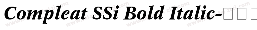 Compleat SSi Bold Italic字体转换